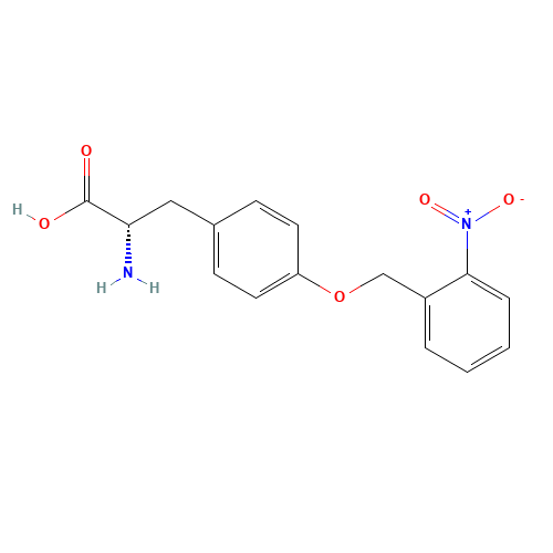 (2S)-2-amino-3-[4-[(2-nitrophenyl)methoxy]phenyl]propanoic acid (CAS: 184591-51-3) - Chemical Structure and Molecular Formula 