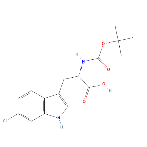(2S)-3-(6-chloro-1H-indol-3-yl)-2-[(2-methylpropan-2-yl)oxycarbonylamino]propanoic acid (CAS: 1234875-52-5) - Related Chemical Product