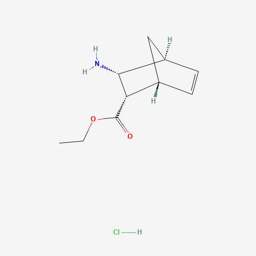 ethyl (1R,2S,3R,4S)-3-aminobicyclo[2.2.1]hept-5-ene-2-carboxylate;hydrochloride (CAS: 95630-74-3) - Chemical Structure and Molecular Formula 