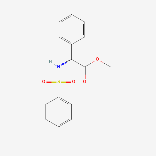 methyl (2R)-2-[(4-methylphenyl)sulfonylamino]-2-phenylacetate (CAS: 111047-53-1) - Chemical Structure and Molecular Formula 