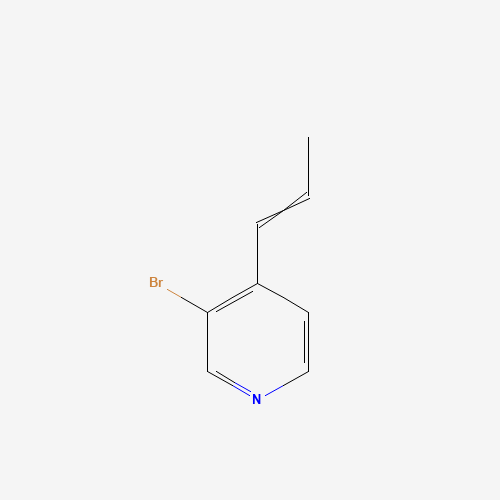 3-bromo-4-[(E)-prop-1-enyl]pyridine (CAS: 1240287-12-0) - Chemical Structure and Molecular Formula 