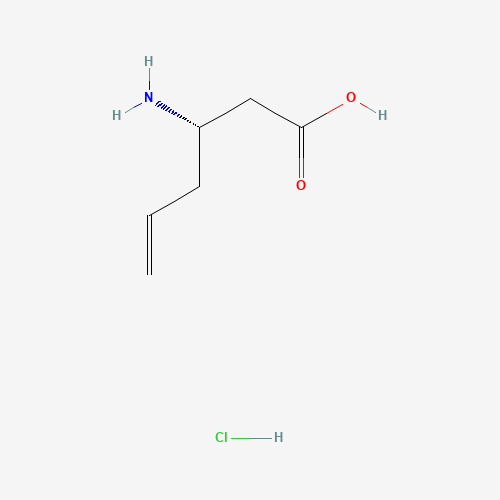 (3S)-3-aminohex-5-enoic acid;hydrochloride (CAS: 270263-02-0) - Chemical Structure and Molecular Formula 