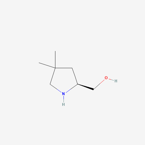 [(2S)-4,4-dimethylpyrrolidin-2-yl]methanol (CAS: 212890-85-2) - Chemical Structure and Molecular Formula 