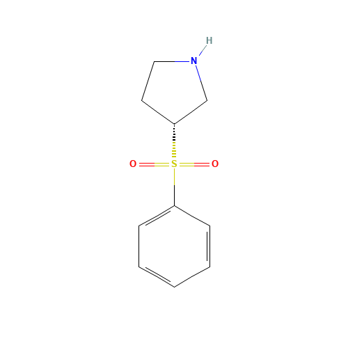 (3R)-3-(benzenesulfonyl)pyrrolidine (CAS: 1268521-39-6) - Chemical Structure and Molecular Formula 