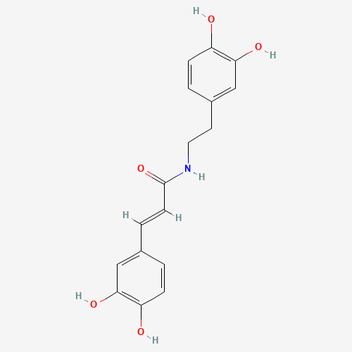 (E)-3-(3,4-dihydroxyphenyl)-N-[2-(3,4-dihydroxyphenyl)ethyl]prop-2-enamide (CAS: 103188-49-4) - Chemical Structure and Molecular Formula 