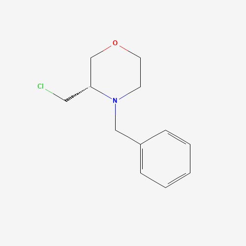(3S)-4-benzyl-3-(chloromethyl)morpholine (CAS: 917572-28-2) - Chemical Structure and Molecular Formula 