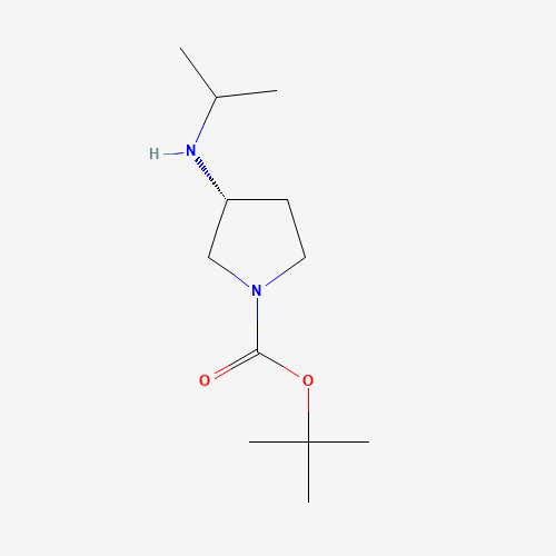 tert-butyl (3S)-3-(propan-2-ylamino)pyrrolidine-1-carboxylate (CAS: 849107-00-2) - Chemical Structure and Molecular Formula 