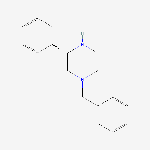 (3S)-1-benzyl-3-phenylpiperazine (CAS: 502482-38-4) - Chemical Structure and Molecular Formula 