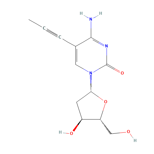 4-amino-1-[(2R,4S,5R)-4-hydroxy-5-(hydroxymethyl)oxolan-2-yl]-5-prop-1-ynylpyrimidin-2-one (CAS: 117693-24-0) - Related Chemical Product