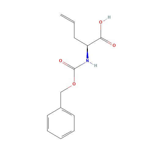 (2S)-2-(phenylmethoxycarbonylamino)pent-4-enoic acid (CAS: 78553-51-2) - Chemical Structure and Molecular Formula 