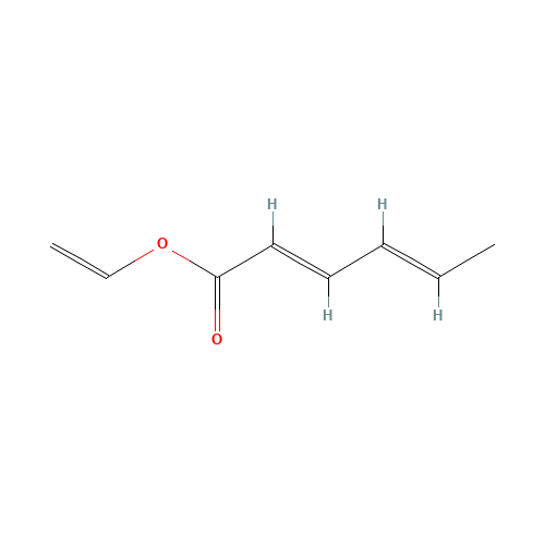 ethenyl (2E,4E)-hexa-2,4-dienoate (CAS: 42739-26-4) - Chemical Structure and Molecular Formula 