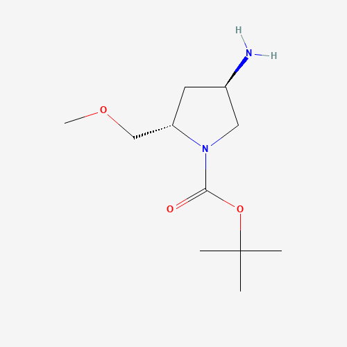 tert-butyl (2S,4R)-4-amino-2-(methoxymethyl)pyrrolidine-1-carboxylate (CAS: 1207853-53-9) - Chemical Structure and Molecular Formula 