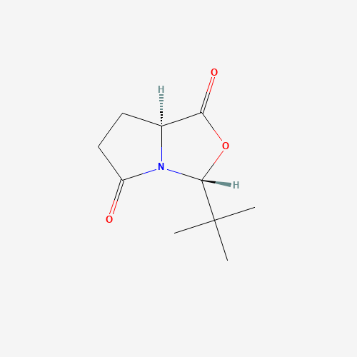 (3R,7aS)-3-tert-butyl-3,6,7,7a-tetrahydropyrrolo[1,2-c][1,3]oxazole-1,5-dione (CAS: 171284-84-7) - Chemical Structure and Molecular Formula 