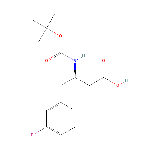 (3R)-4-(3-fluorophenyl)-3-[(2-methylpropan-2-yl)oxycarbonylamino]butanoic acid (CAS: 331763-66-7) - Related Chemical Product