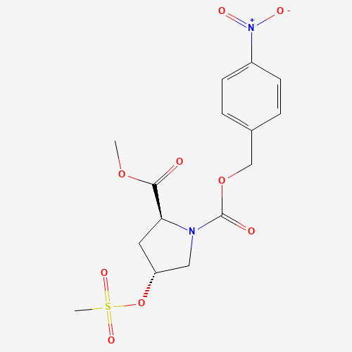 2-O-methyl 1-O-[(4-nitrophenyl)methyl] (2S,4R)-4-methylsulfonyloxypyrrolidine-1,2-dicarboxylate (CAS: 138324-82-0) - Related Chemical Product