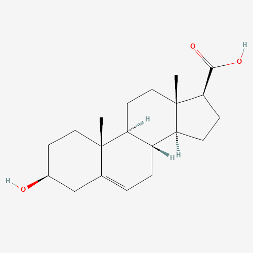 (3S,8S,9S,10R,13S,14S,17S)-3-hydroxy-10,13-dimethyl-2,3,4,7,8,9,11,12,14,15,16,17-dodecahydro-1H-cyclopenta[a]phenanthrene-17-carboxylic acid (CAS: 10325-79-8) - Related Chemical Product