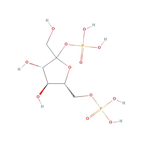 [(3S,4S,5R)-3,4-dihydroxy-2-(hydroxymethyl)-5-(phosphonooxymethyl)oxolan-2-yl] dihydrogen phosphate (CAS: 77164-51-3) - Chemical Structure and Molecular Formula 
