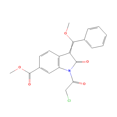 methyl (3Z)-1-(2-chloroacetyl)-3-[methoxy(phenyl)methylidene]-2-oxoindole-6-carboxylate (CAS: 1160293-24-2) - Related Chemical Product