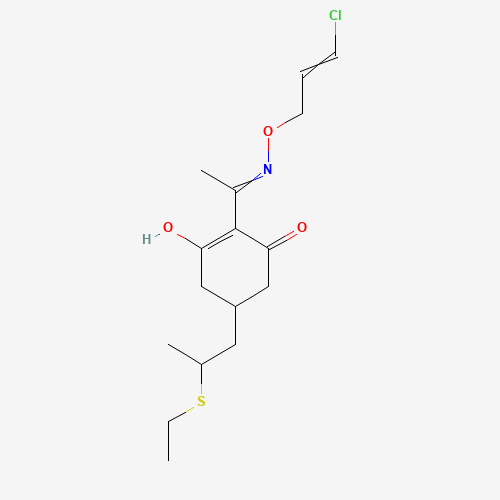2-[1-[[(E)-3-chloroprop-2-enoxy]amino]ethylidene]-5-(2-ethylsulfanylpropyl)cyclohexane-1,3-dione (CAS: 111031-76-6) - Related Chemical Product