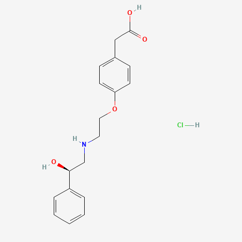 2-[4-[2-[[(2R)-2-hydroxy-2-phenylethyl]amino]ethoxy]phenyl]acetic acid;hydrochloride (CAS: 178600-17-4) - Related Chemical Product