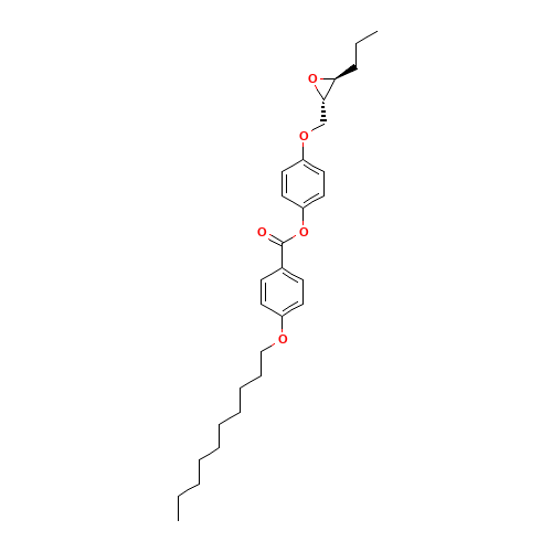 [4-[[(2S,3S)-3-propyloxiran-2-yl]methoxy]phenyl] 4-decoxybenzoate (CAS: 107133-34-6) - Chemical Structure and Molecular Formula 