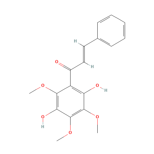 (E)-1-(2,5-dihydroxy-3,4,6-trimethoxyphenyl)-3-phenylprop-2-en-1-one (CAS: 521-51-7) - Related Chemical Product