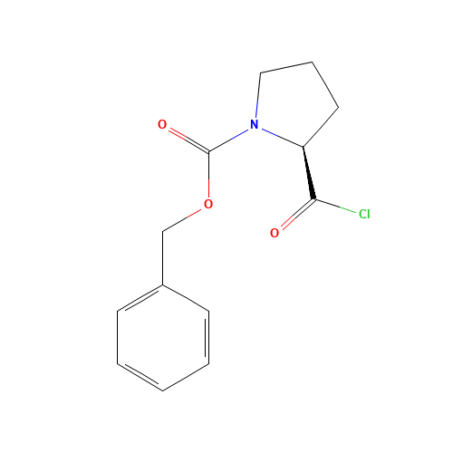 benzyl (2S)-2-carbonochloridoylpyrrolidine-1-carboxylate (CAS: 61350-60-5) - Chemical Structure and Molecular Formula 