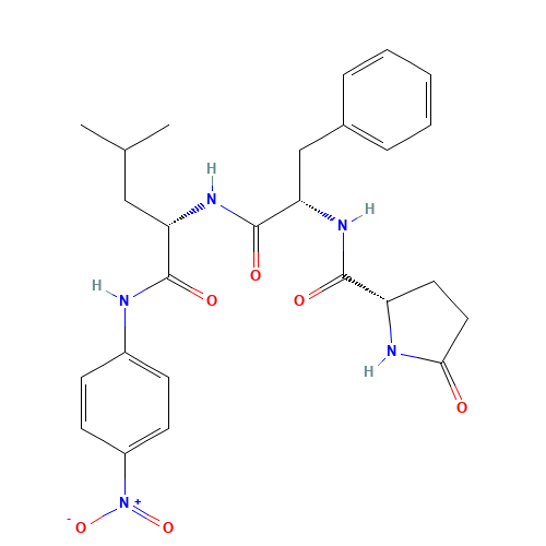 (2S)-N-[(2S)-1-[[(2S)-4-methyl-1-(4-nitroanilino)-1-oxopentan-2-yl]amino]-1-oxo-3-phenylpropan-2-yl]-5-oxopyrrolidine-2-carboxamide (CAS: 85901-57-1) - Related Chemical Product