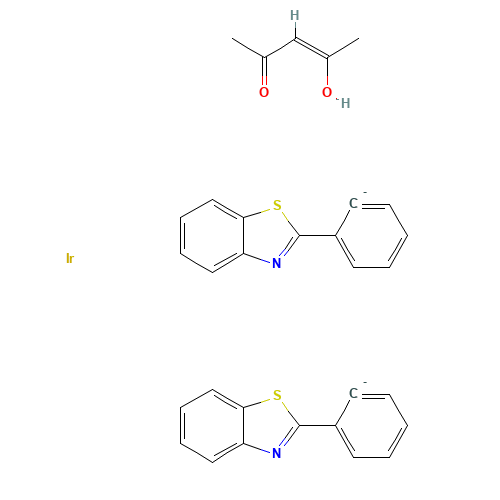 (Z)-4-hydroxypent-3-en-2-one;iridium;2-phenyl-1,3-benzothiazole (CAS: 337526-88-2) - Chemical Structure and Molecular Formula 
