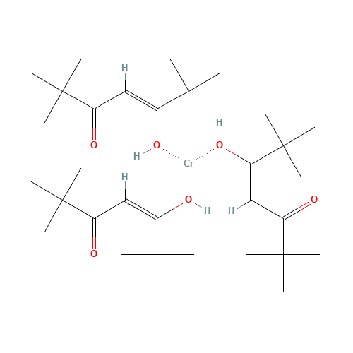 chromium;(Z)-5-hydroxy-2,2,6,6-tetramethylhept-4-en-3-one;(E)-5-hydroxy-2,2,6,6-tetramethylhept-4-en-3-one (CAS: 14434-47-0) - Chemical Structure and Molecular Formula 