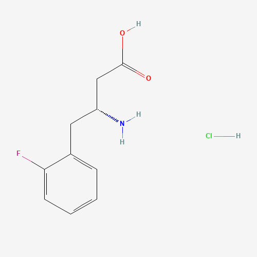 (3R)-3-amino-4-(2-fluorophenyl)butanoic acid;hydrochloride (CAS: 331763-62-3) - Chemical Structure and Molecular Formula 