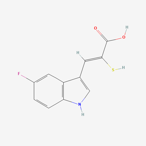 (Z)-3-(5-fluoro-1H-indol-3-yl)-2-sulfanylprop-2-enoic acid (CAS: 179461-52-0) - Chemical Structure and Molecular Formula 