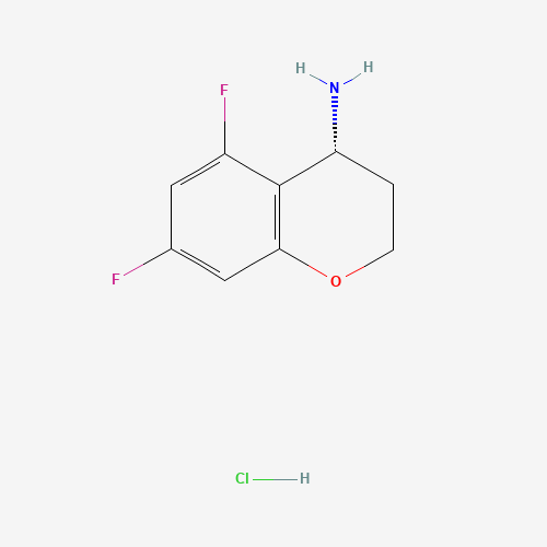 (4R)-5,7-difluoro-3,4-dihydro-2H-chromen-4-amine;hydrochloride (CAS: 1266229-95-1) - Chemical Structure and Molecular Formula 