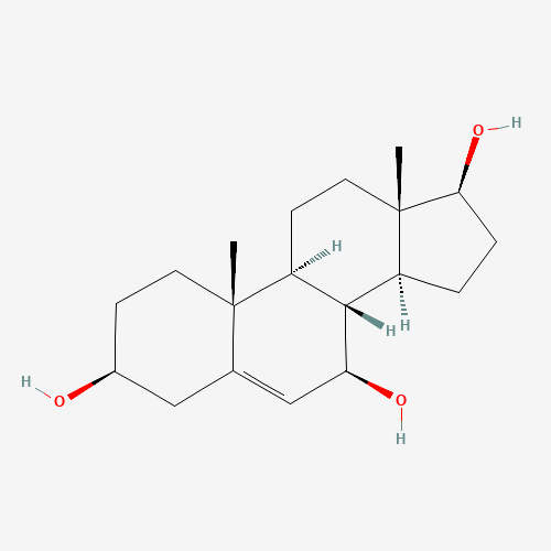 (3S,8R,9S,10R,13S,14S,17S)-10,13-dimethyl-2,3,4,7,8,9,11,12,14,15,16,17-dodecahydro-1H-cyclopenta[a]phenanthrene-3,7,17-triol (CAS: 2697-85-0) - Chemical Structure and Molecular Formula 
