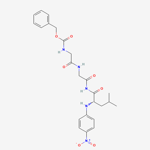 benzyl N-[2-[[2-[[(2S)-4-methyl-1-(4-nitroanilino)-1-oxopentan-2-yl]amino]-2-oxoethyl]amino]-2-oxoethyl]carbamate (CAS: 53046-98-3) - Chemical Structure and Molecular Formula 