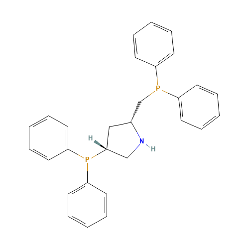 [(3R,5R)-5-(diphenylphosphanylmethyl)pyrrolidin-3-yl]-diphenylphosphane (CAS: 77450-05-6) - Related Chemical Product