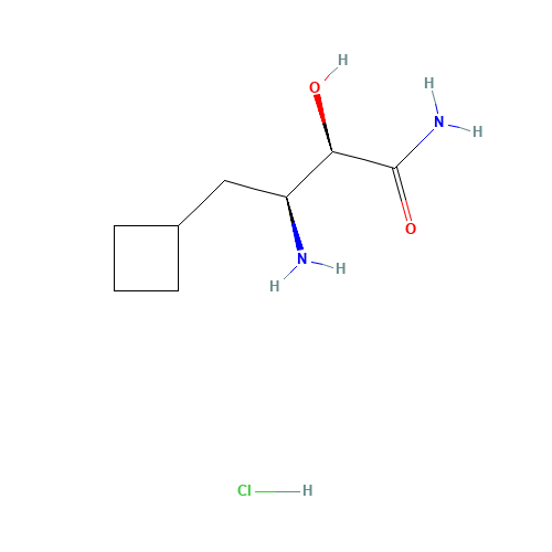 (2R,3S)-3-amino-4-cyclobutyl-2-hydroxybutanamide;hydrochloride (CAS: 1036931-35-7) - Related Chemical Product