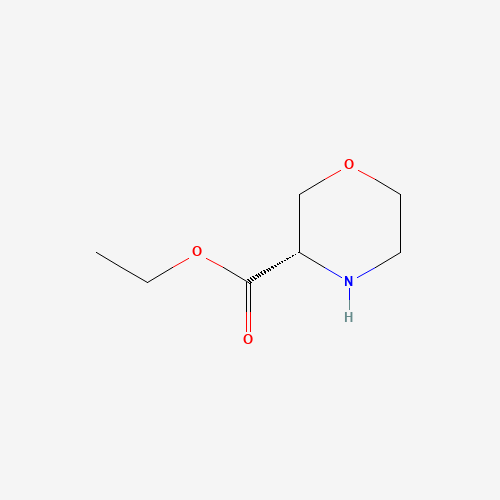 ethyl (3S)-morpholine-3-carboxylate (CAS: 132946-21-5) - Chemical Structure and Molecular Formula 