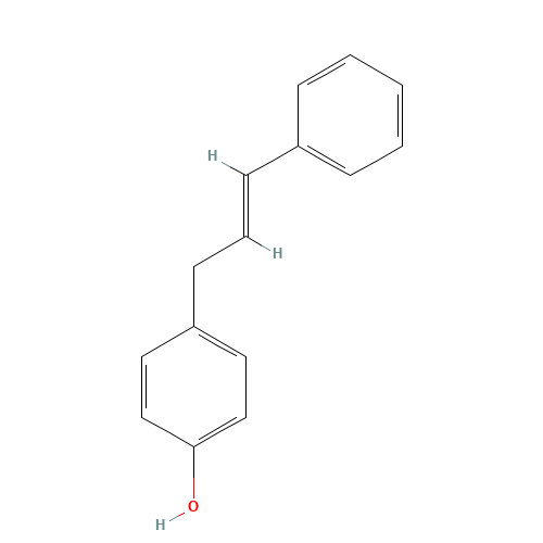 4-[(E)-3-phenylprop-2-enyl]phenol (CAS: 24126-82-7) - Chemical Structure and Molecular Formula 