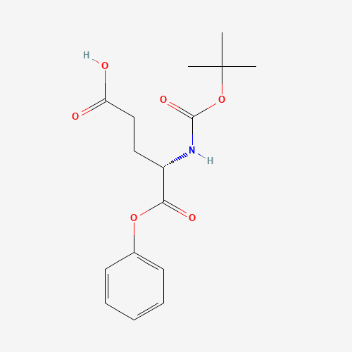 (4S)-4-[(2-methylpropan-2-yl)oxycarbonylamino]-5-oxo-5-phenoxypentanoic acid (CAS: 59587-94-9) - Chemical Structure and Molecular Formula 