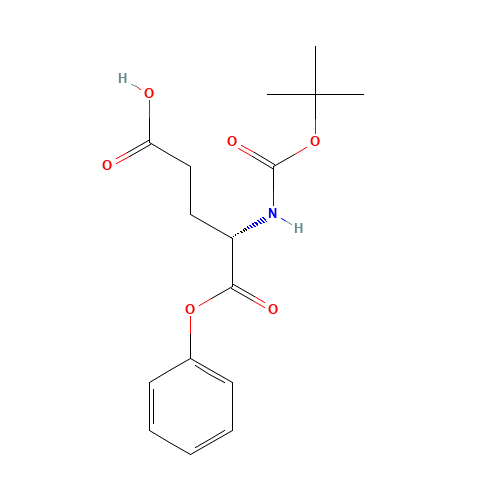 (4S)-4-[(2-methylpropan-2-yl)oxycarbonylamino]-5-oxo-5-phenoxypentanoic acid (CAS: 59587-94-9) - Chemical Structure and Molecular Formula 