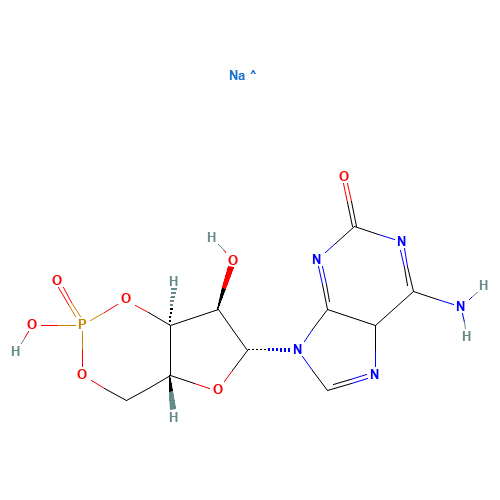 sodium;(4aR,6R,7R,7aS)-6-(1-hydroxy-6-iminopurin-9-yl)-2-oxido-2-oxo-4a,6,7,7a-tetrahydro-4H-furo[3,2-d][1,3,2]dioxaphosphinin-7-ol (CAS: 75912-25-3) - Related Chemical Product