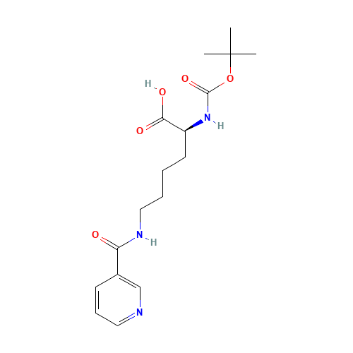 (2S)-2-[(2-methylpropan-2-yl)oxycarbonylamino]-6-(pyridine-3-carbonylamino)hexanoic acid (CAS: 14609-04-2) - Related Chemical Product