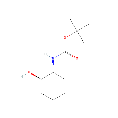 tert-butyl N-[(1R,2R)-2-hydroxycyclohexyl]carbamate (CAS: 121282-70-0) - Chemical Structure and Molecular Formula 