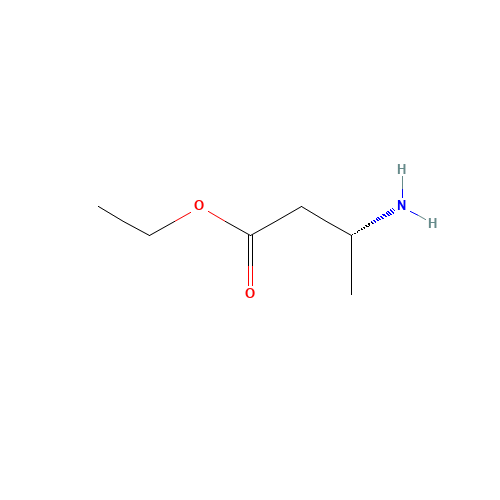 ethyl (3R)-3-aminobutanoate (CAS: 115880-49-4) - Chemical Structure and Molecular Formula 