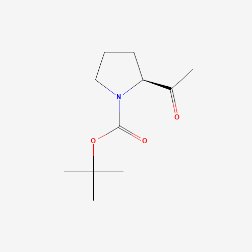 tert-butyl (2S)-2-acetylpyrrolidine-1-carboxylate (CAS: 91550-08-2) - Chemical Structure and Molecular Formula 