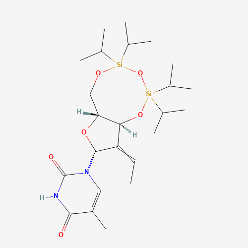 1-[(6aS,8R,9Z,9aS)-9-ethylidene-2,2,4,4-tetra(propan-2-yl)-6a,9a-dihydro-6H-furo[3,2-f][1,3,5,2,4]trioxadisilocin-8-yl]-5-methylpyrimidine-2,4-dione (CAS: 156125-57-4) - Related Chemical Product