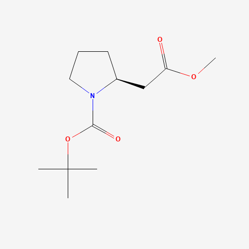 methyl 2-[(2S)-pyrrolidin-2-yl]acetate (CAS: 88790-37-8) - Chemical Structure and Molecular Formula 