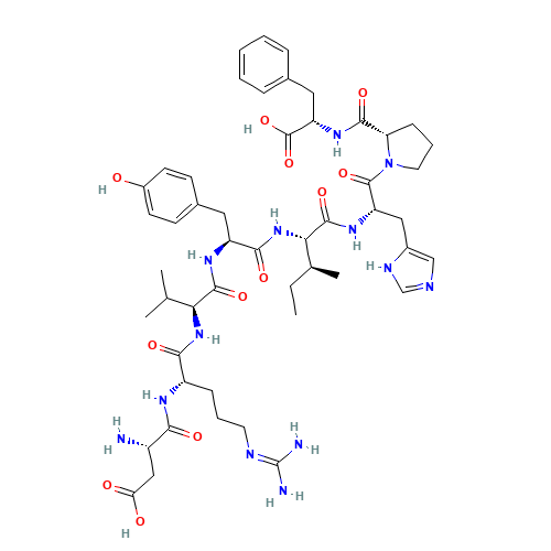 (3S)-3-amino-4-[[(2S)-1-[[(2S)-1-[[(2S)-1-[[(2S,3S)-1-[[(2S)-1-[(2S)-2-[[(1S)-1-carboxy-2-phenylethyl]carbamoyl]pyrrolidin-1-yl]-3-(1H-imidazol-5-yl)-1-oxopropan-2-yl]amino]-3-methyl-1-oxopentan-2-yl]amino]-3-(4-hydroxyphenyl)-1-oxopropan-2-yl]amino]-3-me (CAS: 4474-91-3) - Chemical Structure and Molecular Formula 