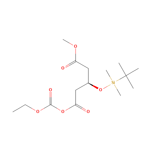 1-O-ethoxycarbonyl 5-O-methyl (3R)-3-[tert-butyl(dimethyl)silyl]oxypentanedioate (CAS: 158275-79-7) - Related Chemical Product